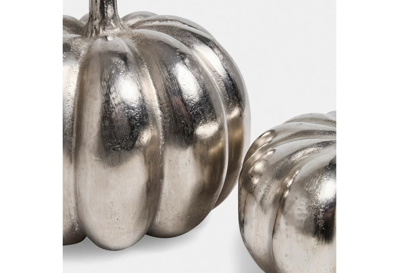 Mirabeau Deko-Kürbis 2er Set Alérisse silber Aluminium - Bild 5