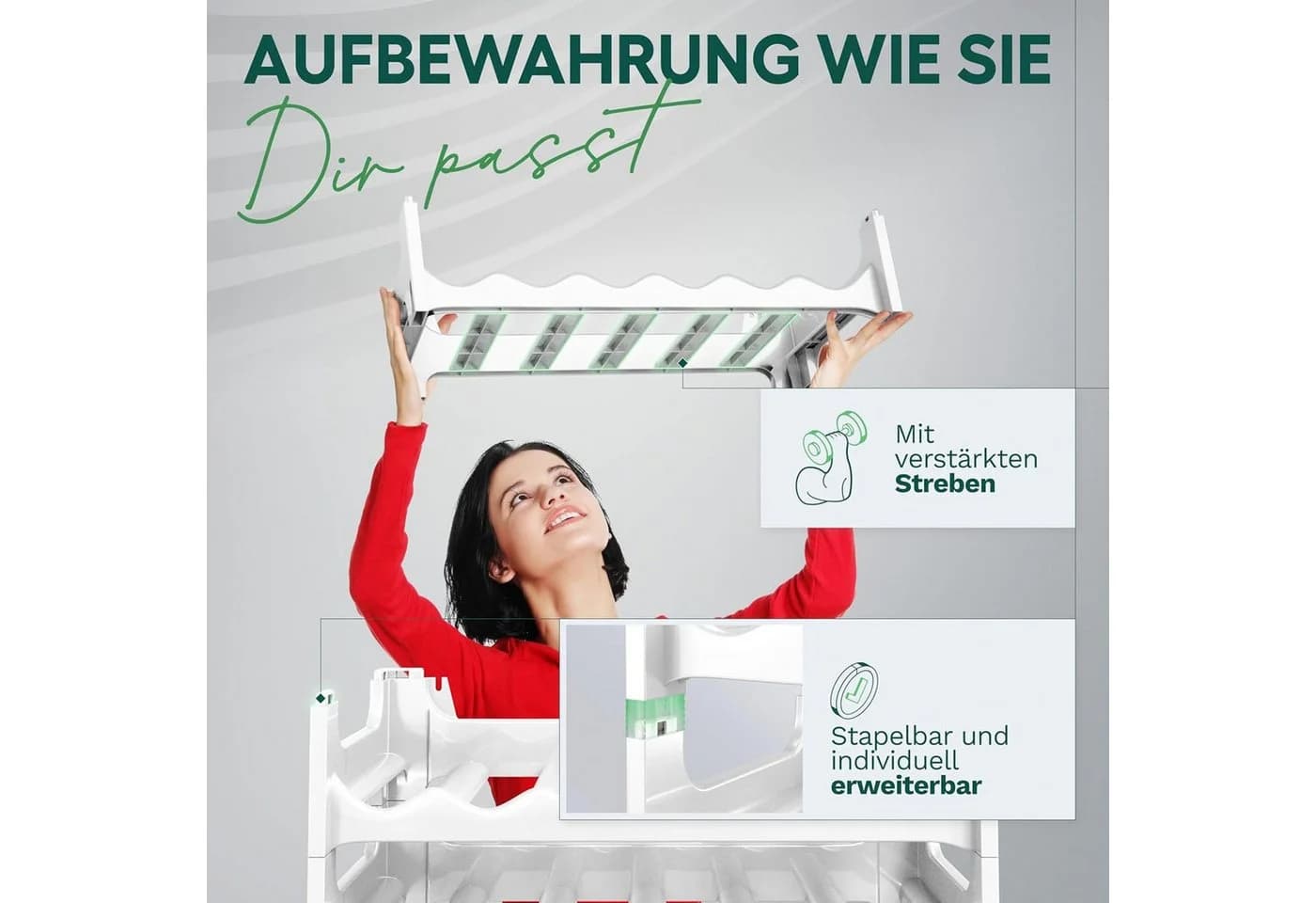 Novaliv Weinregal 6-tlg. Flaschenregal Kunststoff erweiterbar - Bild 3