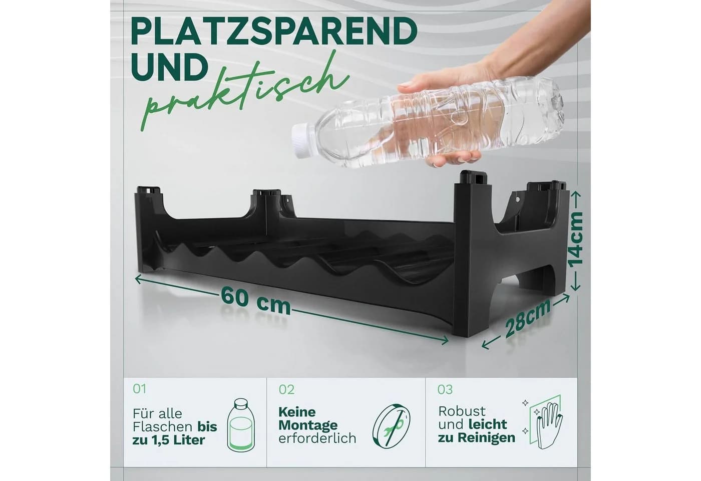 Novaliv Weinregal 6-tlg. Flaschenregal Kunststoff stapelbar