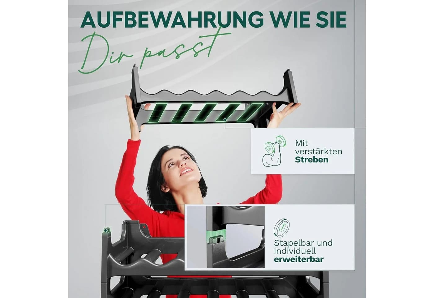 Novaliv Weinregal 6-tlg. Flaschenregal Kunststoff stapelbar - Bild 3