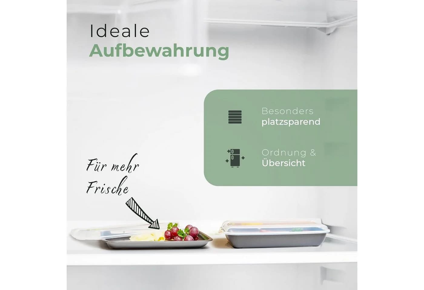 Novaliv Aufbewahrungsbox 6er-Set Anthrazit mit transparentem Deckel