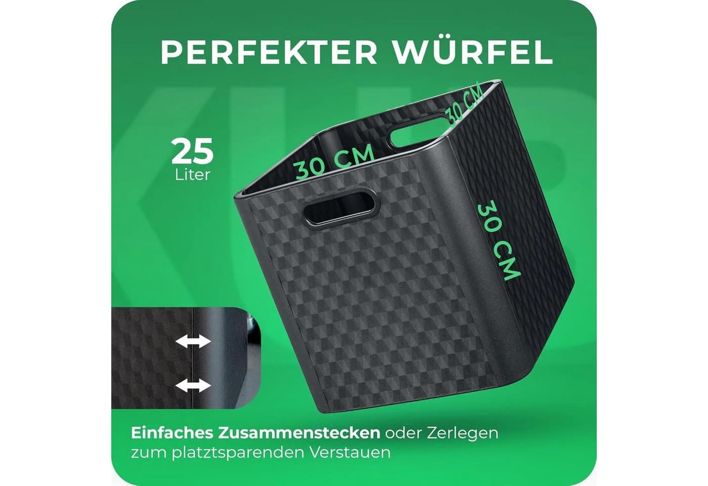Novaliv Aufbewahrungsbox 30x30x30 cm Kunststoff für Kallax Regal - Bild 3