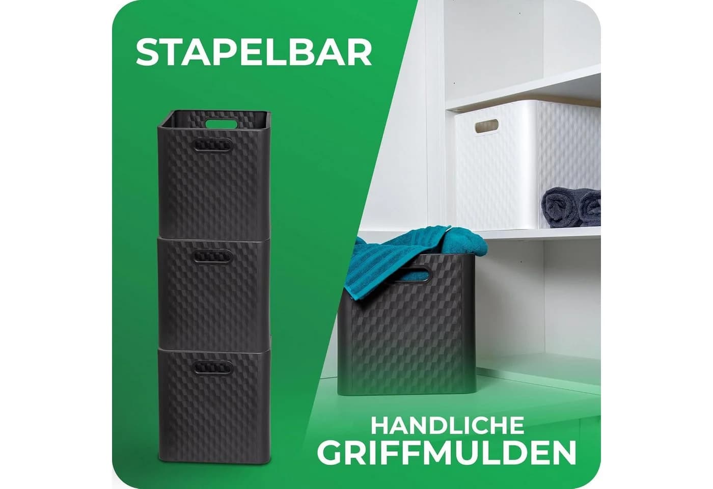 Novaliv Aufbewahrungsbox 30x30x30 cm Kunststoff für Kallax Regal - Bild 5