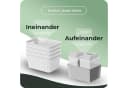 Novaliv 2er Set Aufbewahrungsbox mit Holzdeckel Beige Rattan-Design Bild 5
