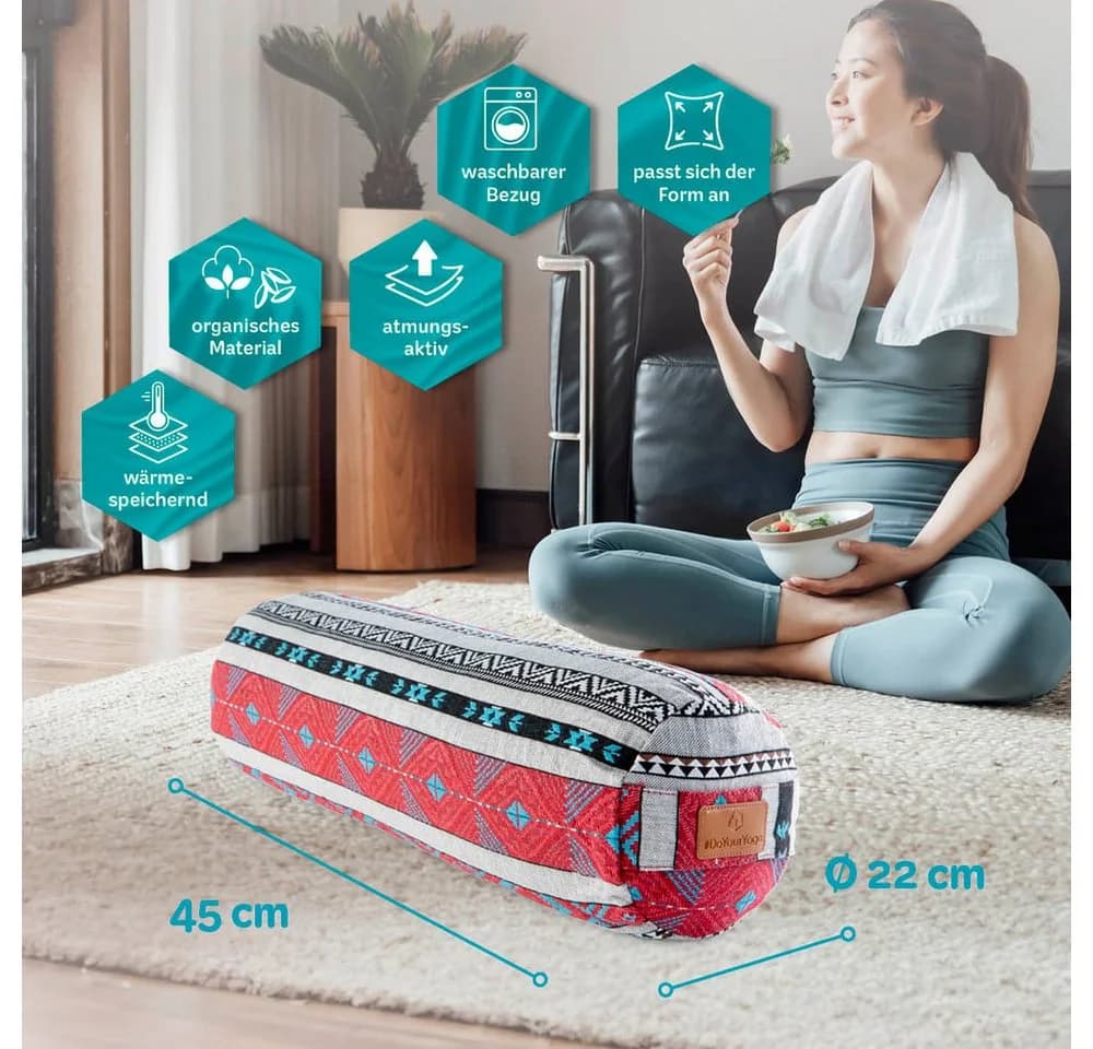 #DoYourYoga Yoga Bolster Bodensitzkissen Bunt Meditation Pilates - Bild 4