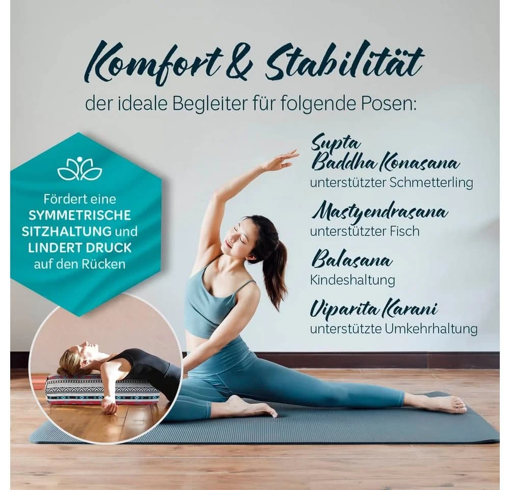 #DoYourYoga Yoga Bolster Bodensitzkissen Bunt Meditation Pilates - Bild 5