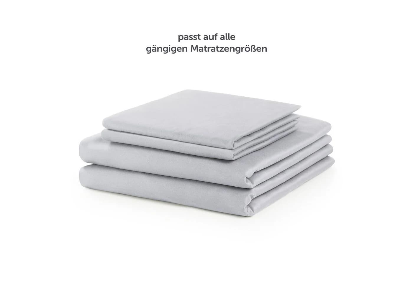 Blumtal Bettlaken Set Grau Mikrofaser 3-teilig - Bild 1
