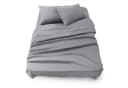 Blumtal Bettlaken Set Grau Mikrofaser 3-teilig Bild 2