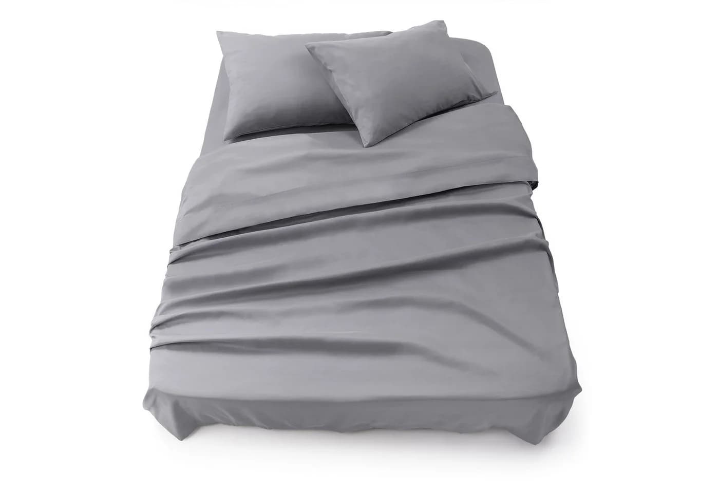 Blumtal Bettlaken Set Grau Mikrofaser 3-teilig - Bild 2