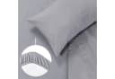 Blumtal Bettlaken Set Grau Mikrofaser 3-teilig Bild 3