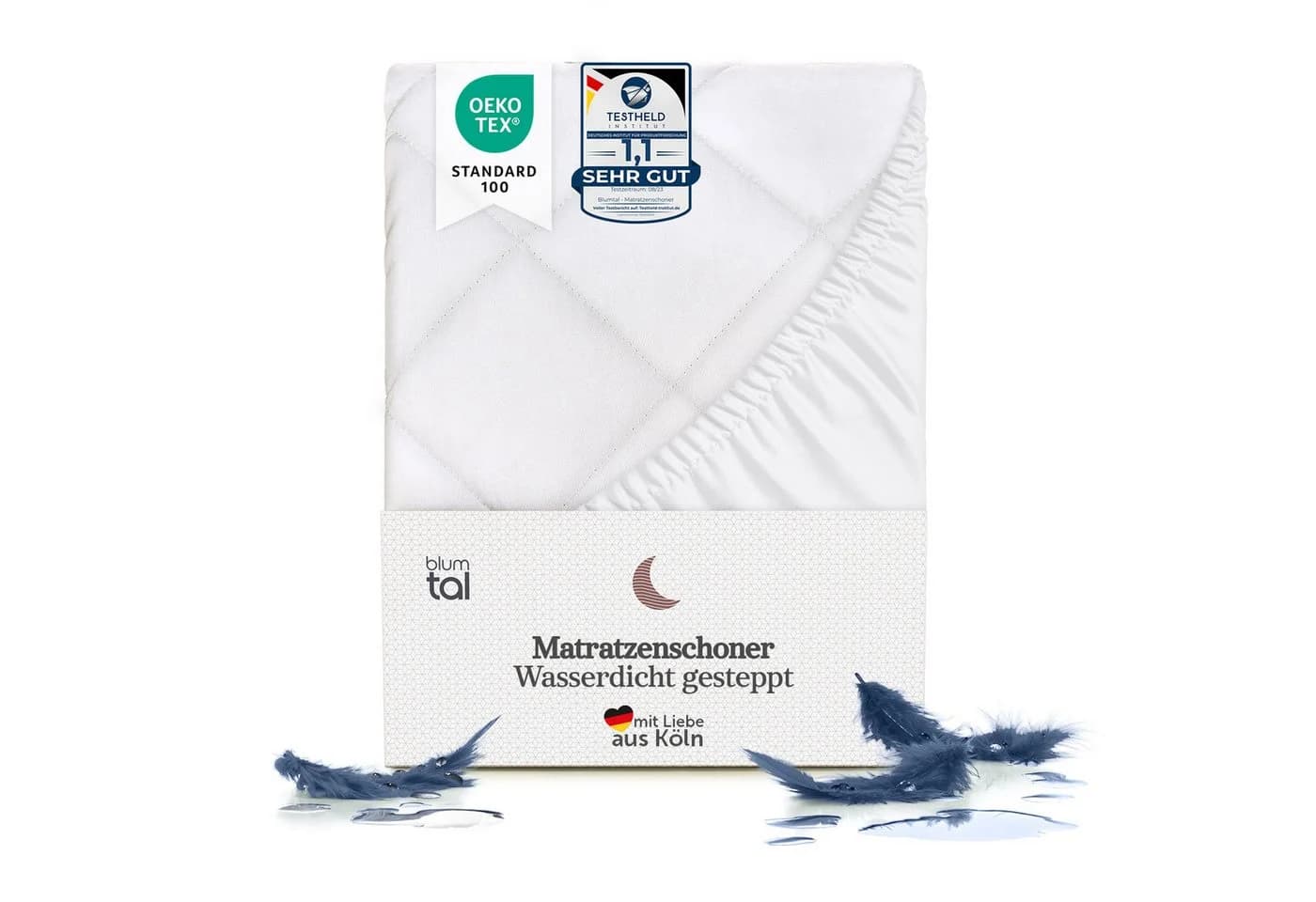 Blumtal Matratzenschoner Luxus Gesteppter Matratzenschoner Anti-Allergie Wasserdicht - Bild 2