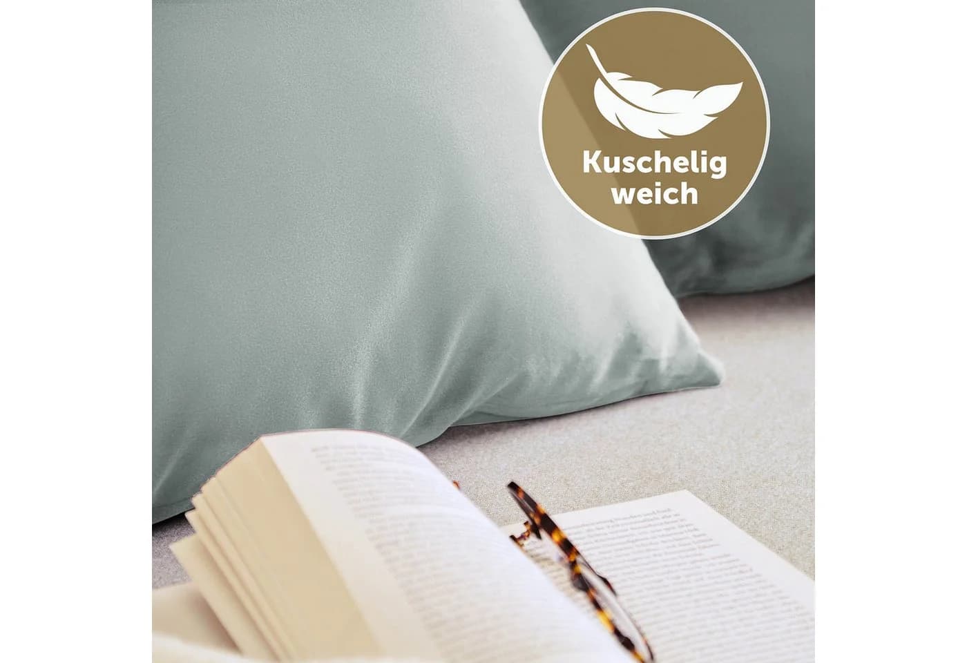Blumtal Kissenbezug 2er Set - dekorativer Samt Kissenbezug mit verstecktem Reißverschluss, Kissenhülle für Zierkissen, waschbar - Bild 3