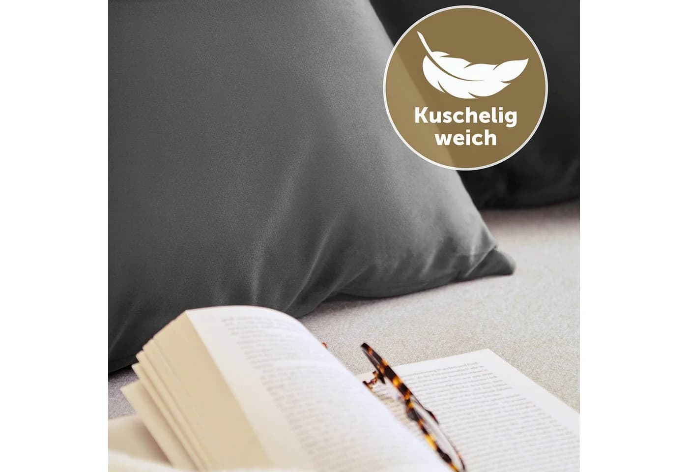 Blumtal Kissenbezug 2er Set - Samt Kissenhülle mit Reißverschluss - Bild 3