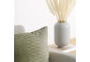 Blumtal Kissenhülle 2er Set Cord 40x40 cm Grün Versteckter Reißverschluss Bild 3