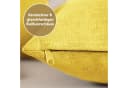 Blumtal Kissenbezug Chenille 2er Set Gelb Versteckter Reißverschluss Bild 3
