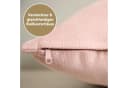 Blumtal Kissenbezug Chenille 2er Set Rosa Versteckter Reißverschluss Bild 3