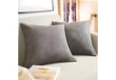Blumtal Kissenbezug Chenille 2er Set Grau Versteckter Reißverschluss Bild 2