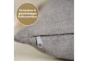 Blumtal Kissenbezug Chenille 2er Set Grau Versteckter Reißverschluss Bild 3