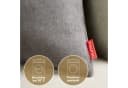 Blumtal Kissenbezug Chenille 2er Set Grau Versteckter Reißverschluss Bild 4