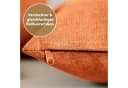Blumtal Chenille Kissenbezug Kuscheliges Zierkissen 2er Set Orange Bild 3