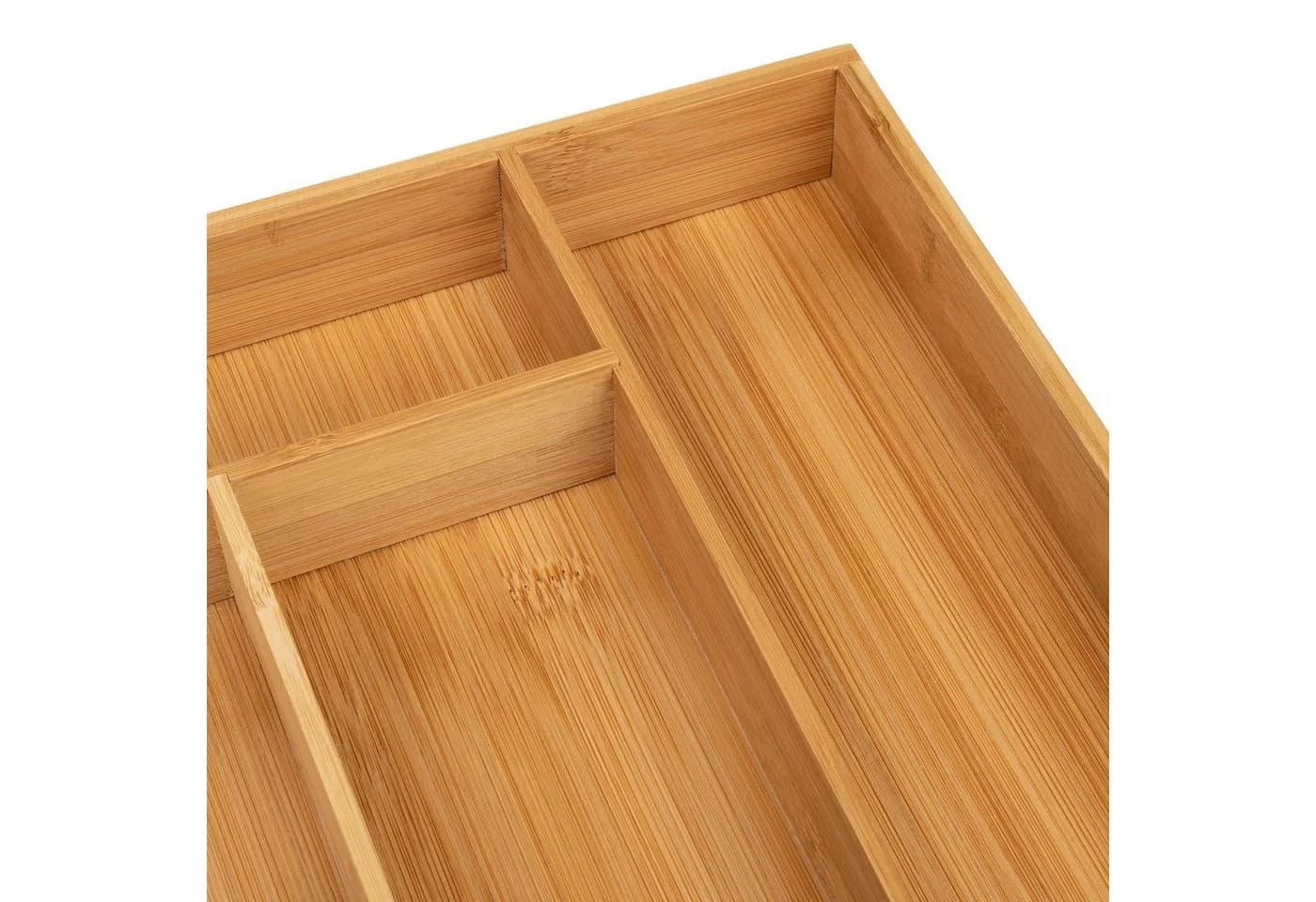 Blumtal Bambus Besteckkasten Einlagen Organizer 4-5 Fächer - Bild 4
