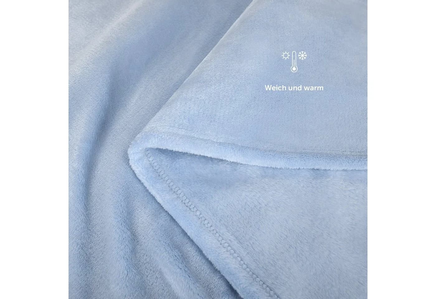Blumtal Kinderdecke mit Ärmeln und Fußsack Blau - Bild 5