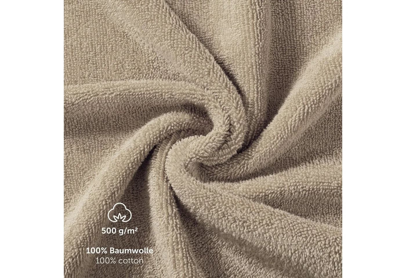 Blumtal Saunatuch Set 2-tlg. Premium Frottier Beige - Bild 3