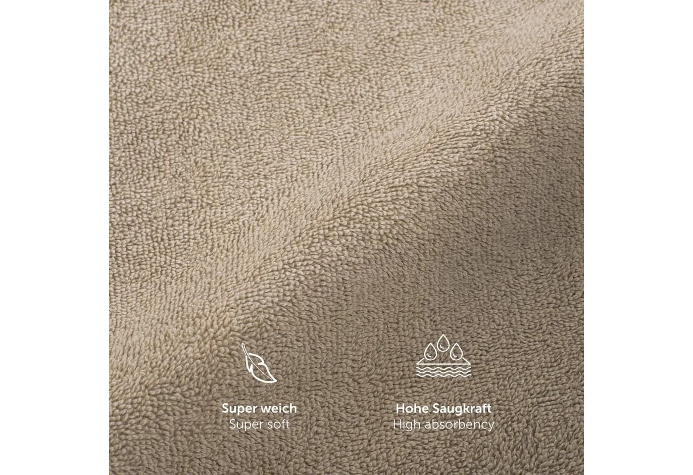 Blumtal Saunatuch Set 2-tlg. Premium Frottier Beige - Bild 4