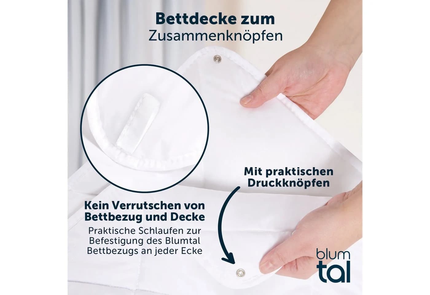 Blumtal Kunstfaserbettdecke 100% Polyester 4 Jahreszeiten