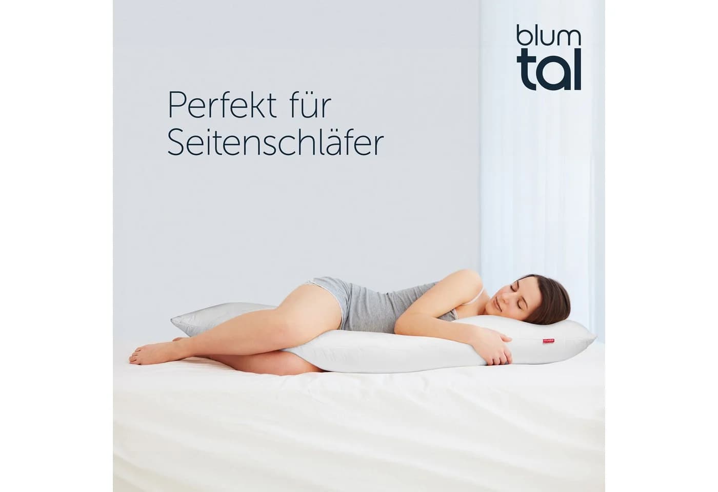 Blumtal Seitenschläferkissen Oeko Tex zertifiziertes Kissen mit anpassbarer Füllung - Bild 5