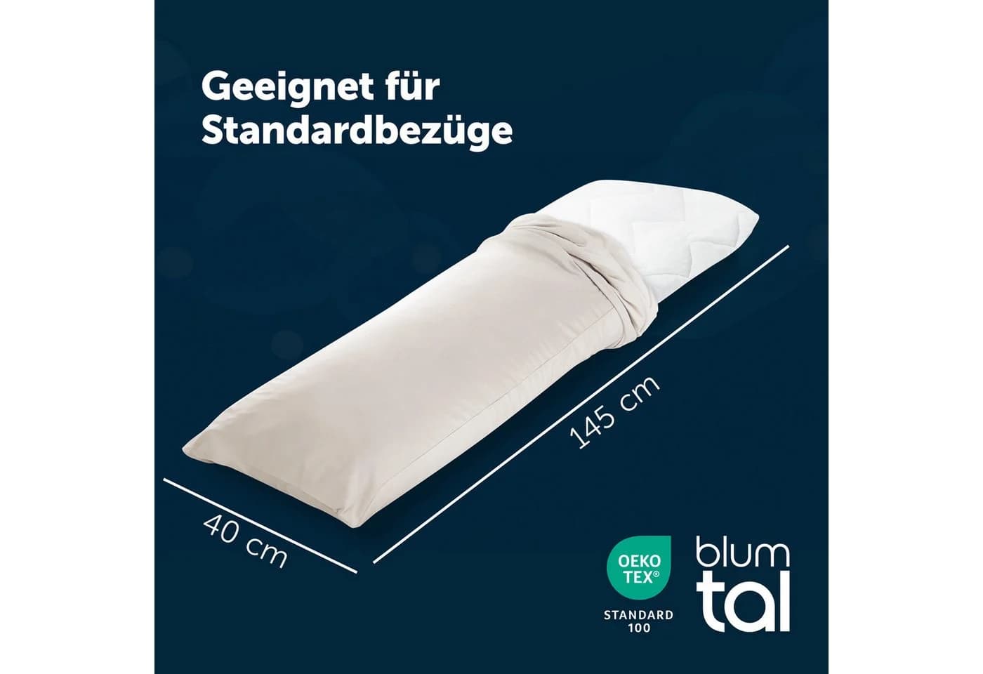 Blumtal Seitenschläferkissen Oeko Tex zertifiziertes Kissen mit anpassbarer Füllung - Bild 3