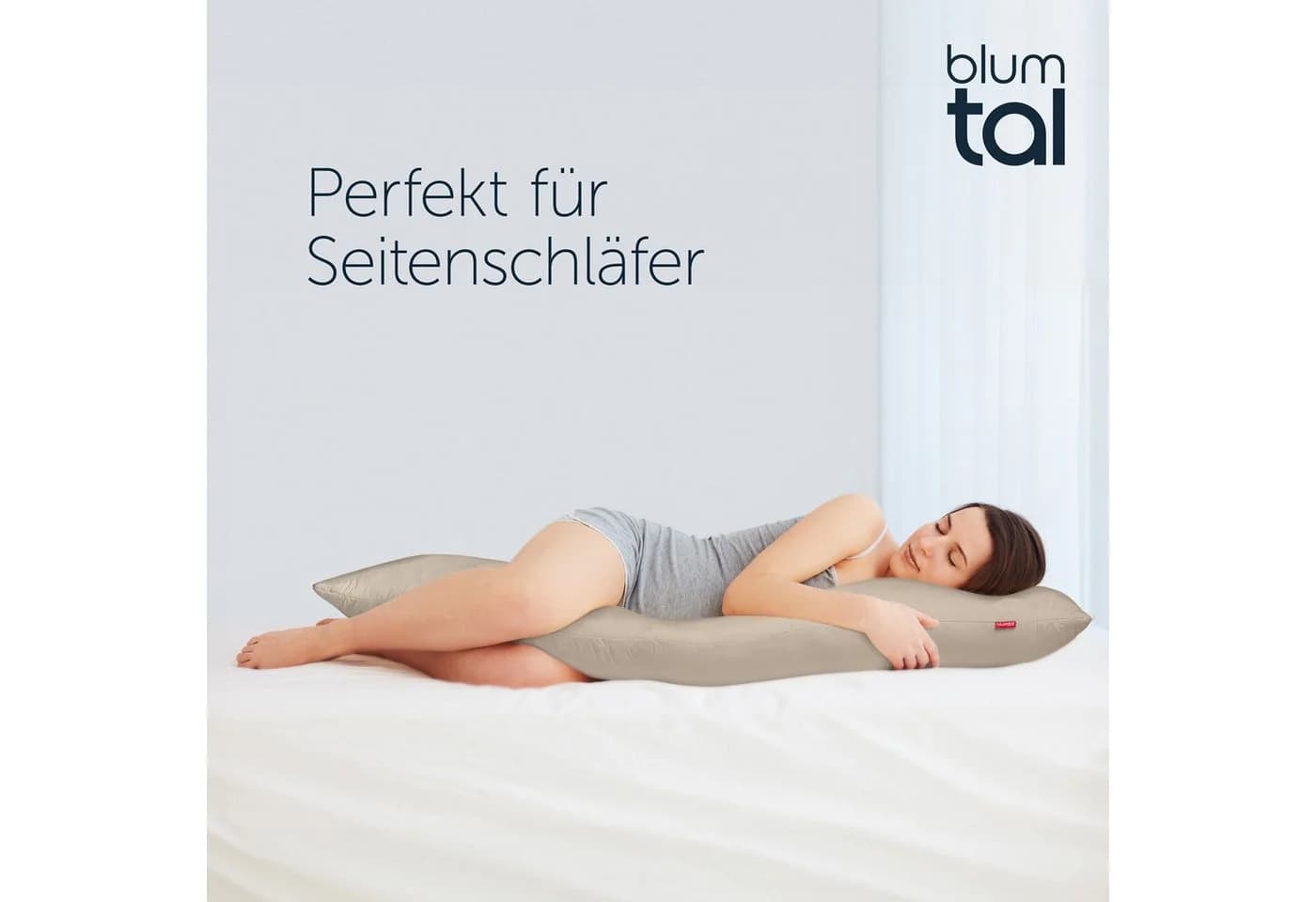 Blumtal Seitenschläferkissen Oeko Tex zertifiziertes Kissen mit anpassbarer Füllung - Bild 5