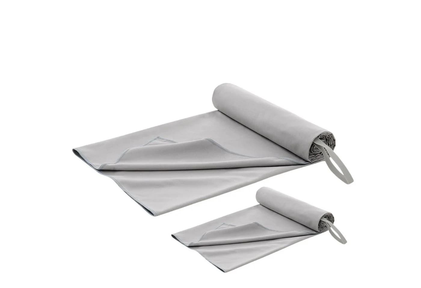 Blumtal Fitness Handtuch 2er Set Mikrofaser Grau - Bild 2