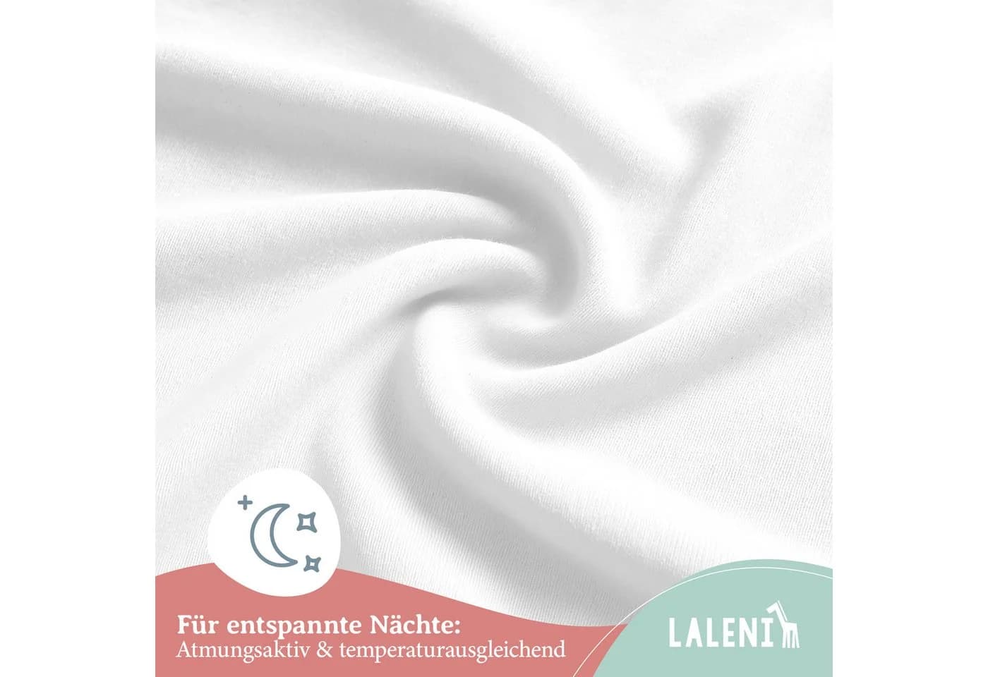 Laleni Spannbettlaken Jersey Weiß 100% Baumwolle - Bild 5