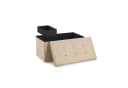 Blumtal Sitztruhe Beige mit Stauraum und Faltboxen Bild 2