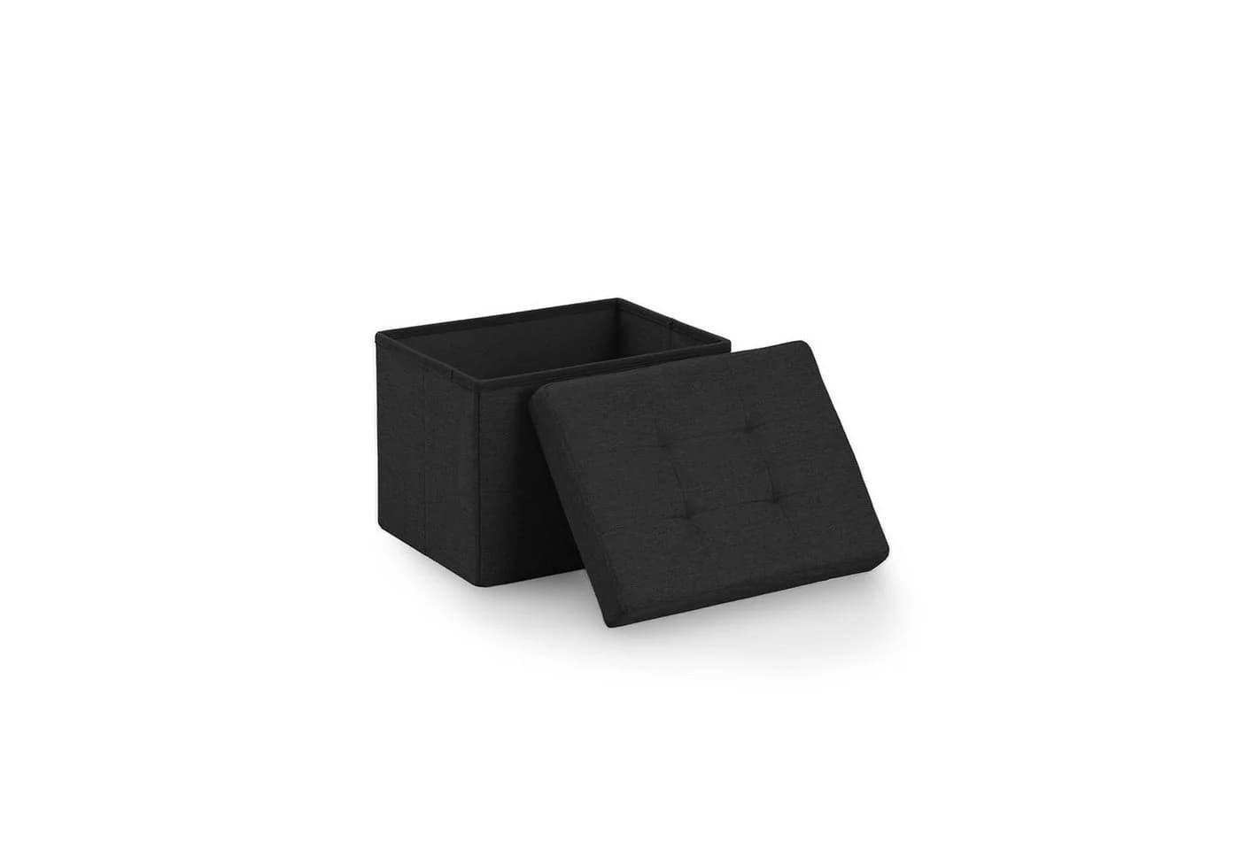 Blumtal Sitztruhe Schwarz mit Stauraum und Faltboxen - Bild 2