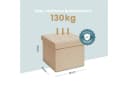 Blumtal Sitztruhe Beige Leinenimitat Stauraum Hocker Bild 1