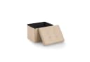 Blumtal Sitztruhe Beige Leinenimitat Stauraum Hocker Bild 2