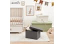 Laleni Sitztruhe Sitzbank mit Stauraum Boucle-Stoff Anthrazit Bild 1