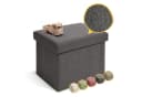 Laleni Sitztruhe Sitzbank mit Stauraum Boucle-Stoff Anthrazit Bild 2
