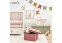 Laleni Sitztruhe Sitzbank mit Stauraum Boucle-Stoff Orange Bild 1