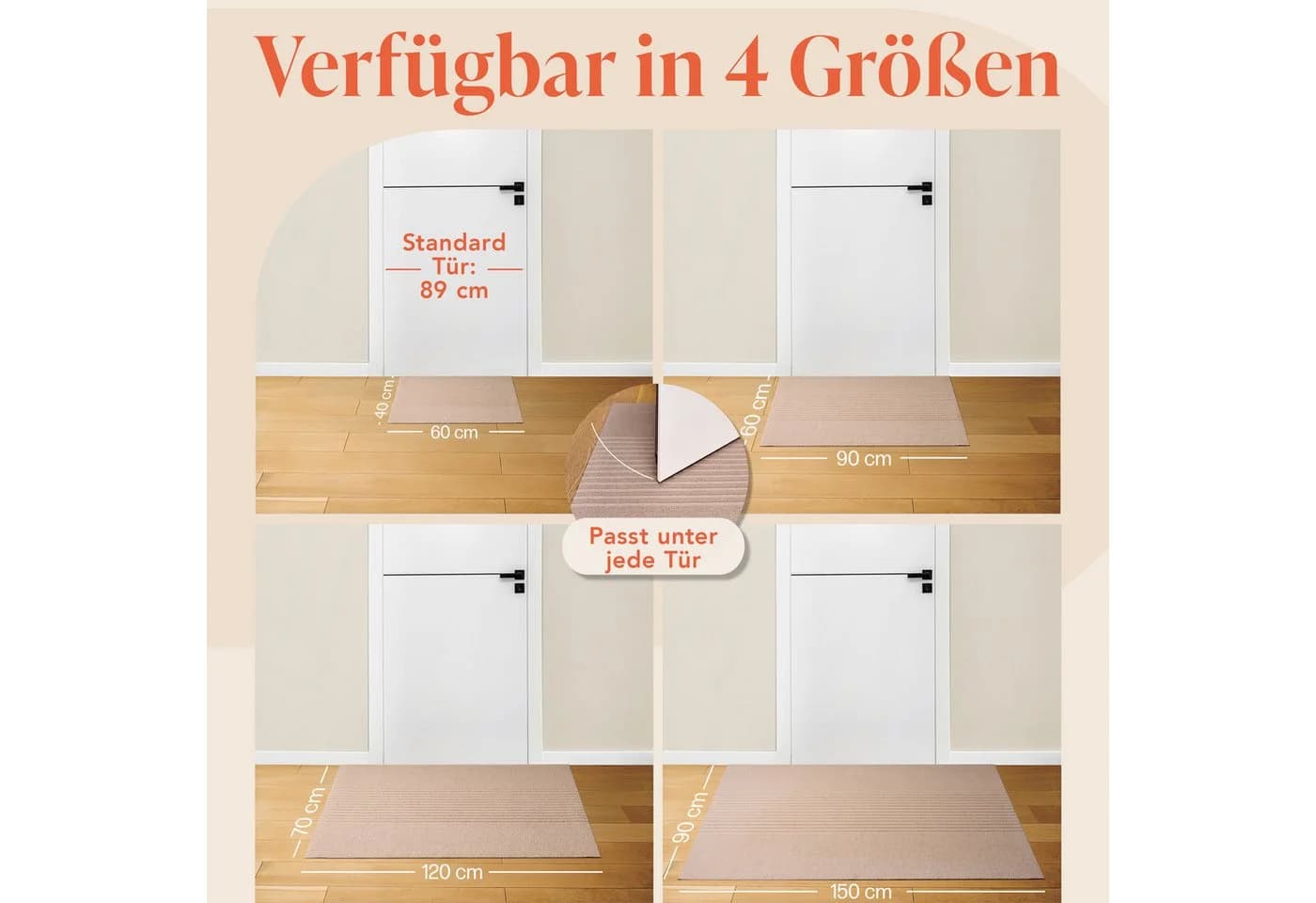 Blumal Fußmatte rutschfest Beige/Grau Schmutzfangmatte - Bild 5