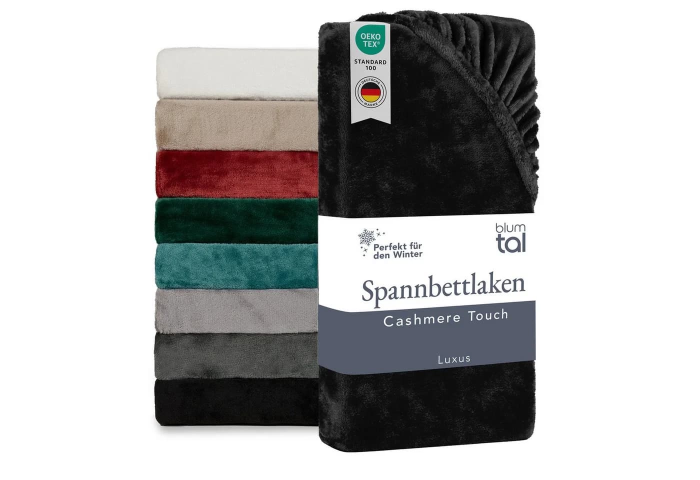 Blumtal Spannbettlaken Cashmere Touch Oeko-Tex Zertifiziert Plüsch Mikrofaser - Bild 2