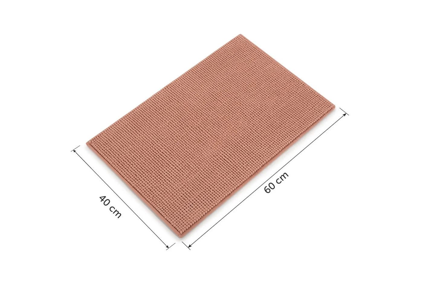 Blumtal Badematte Chenille Rosa 100% Polyester Rutschfest - Bild 3