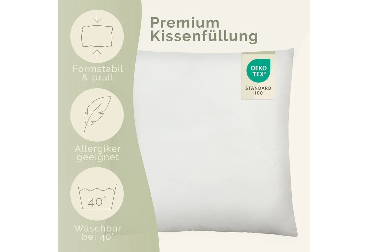 Blumtal Kissenfüllung Polyester OEKO-TEX zertifiziert