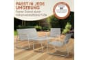 Blumtal Gartenlounge-Set 4-tlg. Grau Stahl Glas Bild 4