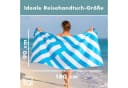 Blumtal Strandhandtuch Mikrofaser Türkis Wellen-Muster Bild 1