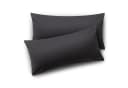Blumtal Kissenbezug Premium Jersey 2er Set Grau 100% Baumwolle Bild 2