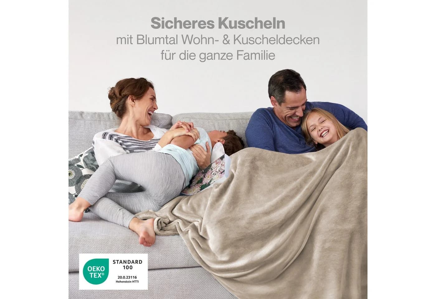 Wohndecke Kuschelige Fleecedecke, Oeko-Tex zertifiziert, Blumtal