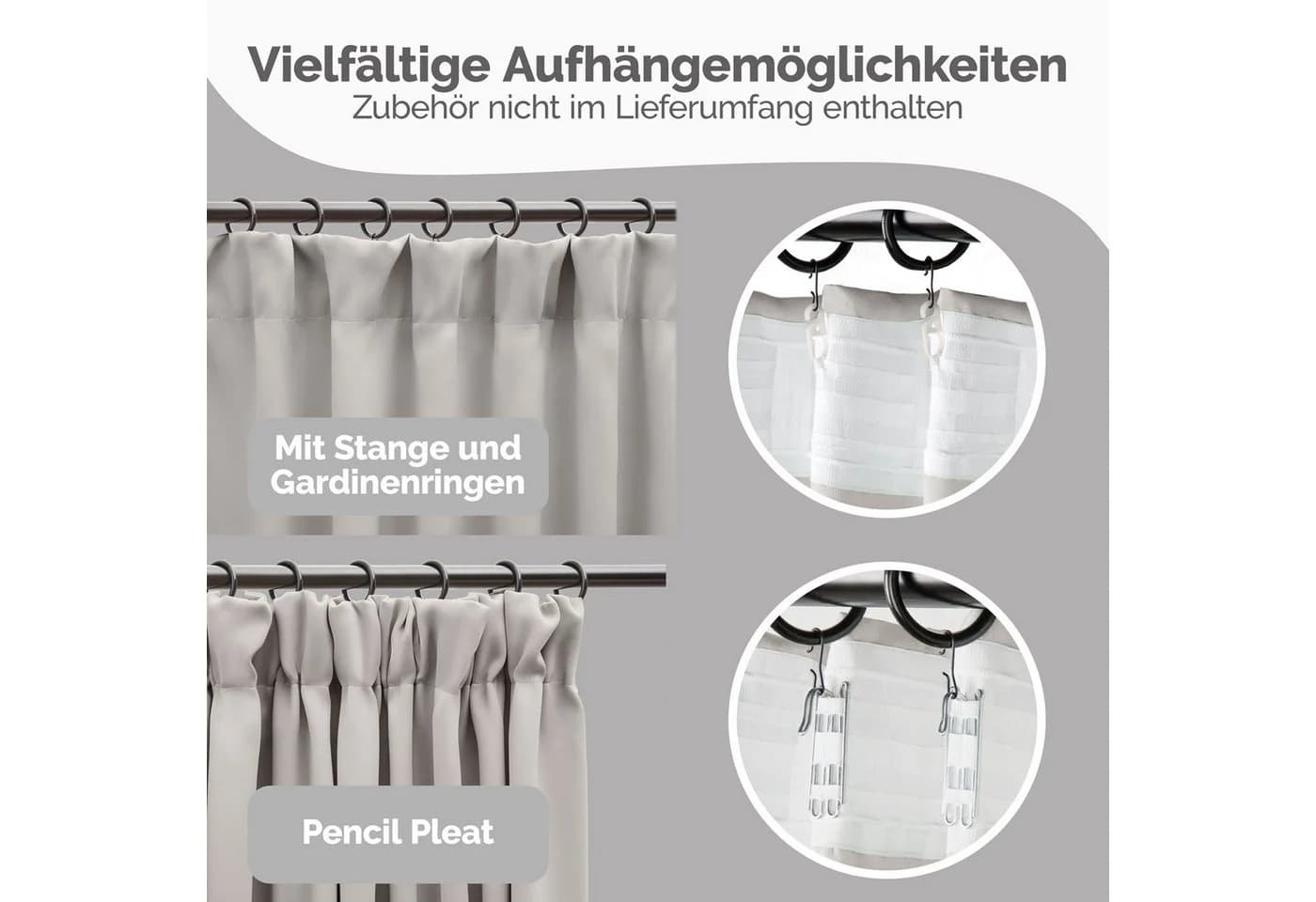 Blumtal Verdunkelungsvorhang 2er-Set Thermovorhang Wärme- & Kälteisolierend, OEKO TEX Zertifiziert
